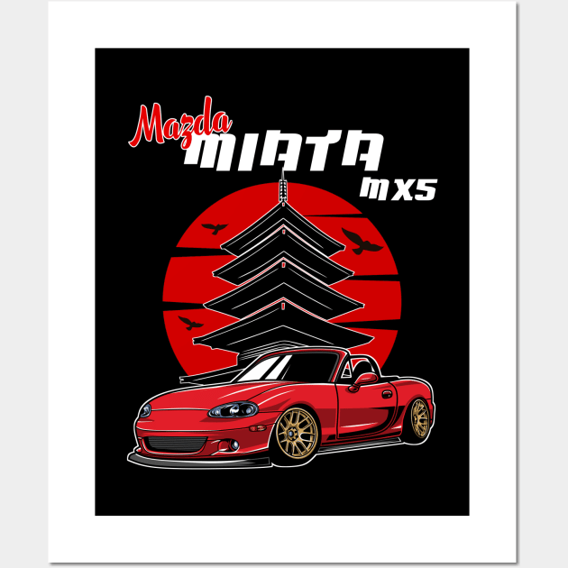 Mazda Miata MX5 Wall Art by mirailecs